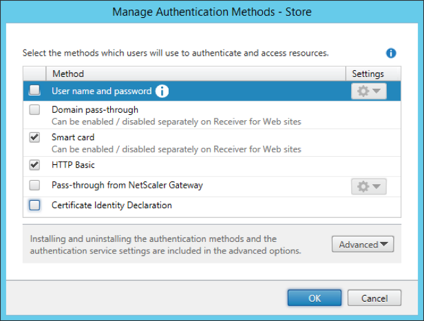 Manage Authentication Methods