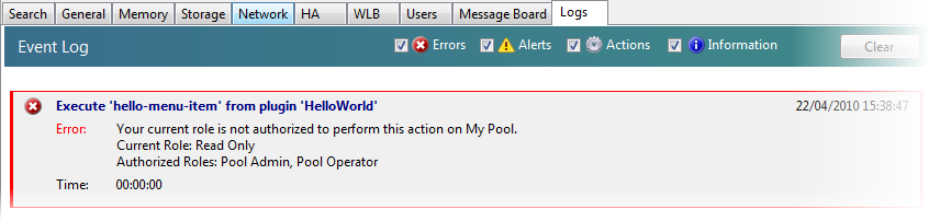 Rbac error